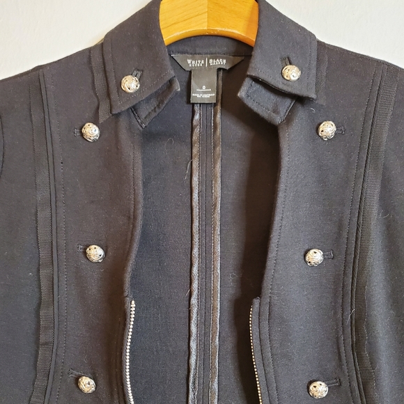 White House Black Market Black Military style jack - Picture 2 of 7